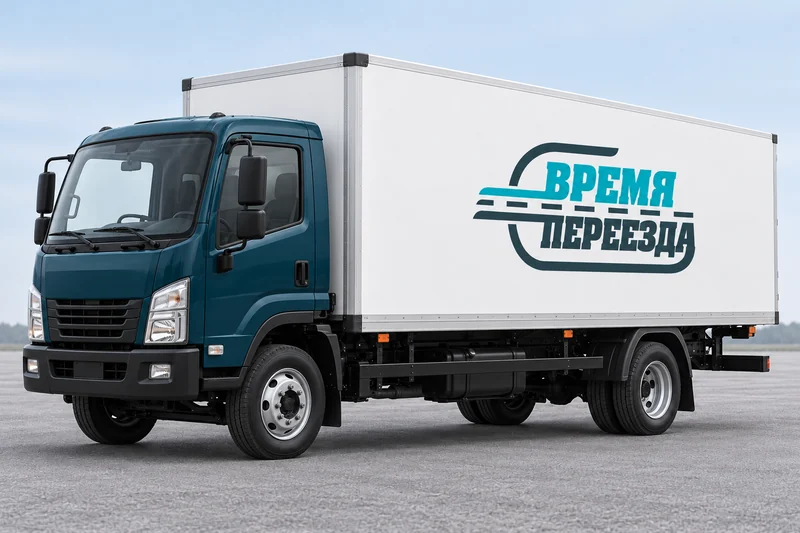 Иллюстрация среднетоннажного бескапотного грузовика, класс до 5 тонн